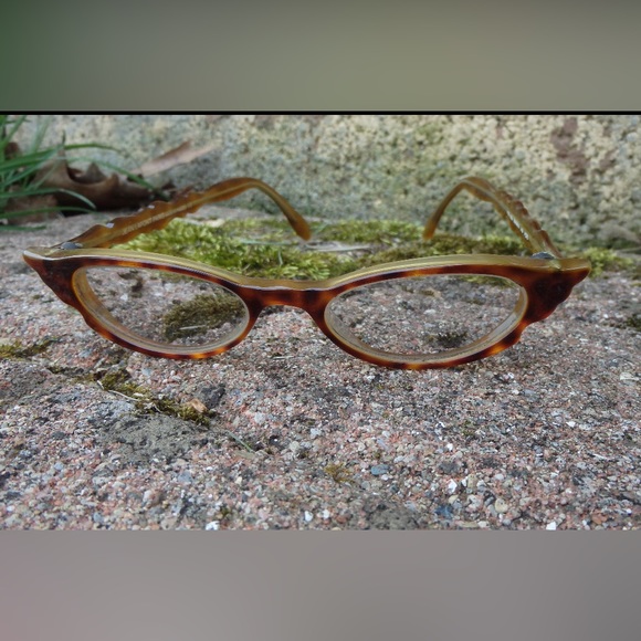 Vintage 1950's Jean Lafont Cat-Eye Glasses, Frames Only with Case, Made in Paris - Picture 1 of 7